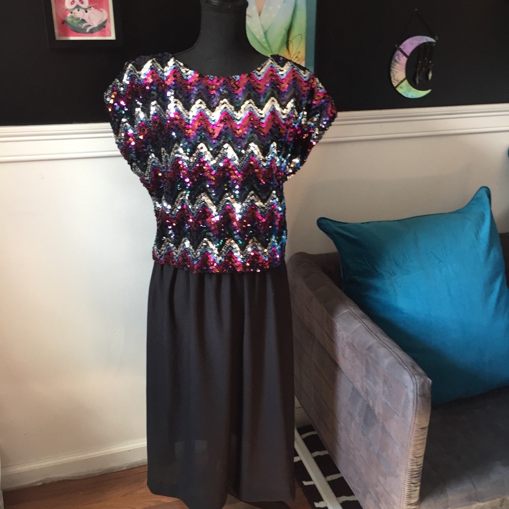 Vintage Sparkling Sequined Dress